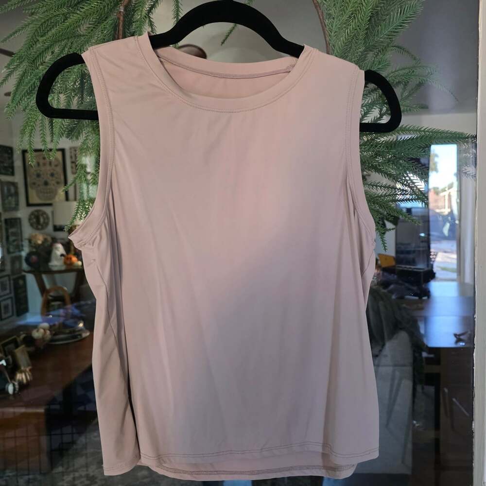 Pinspark Tank Top Womans  Size S Beige Athletic Workout Gym